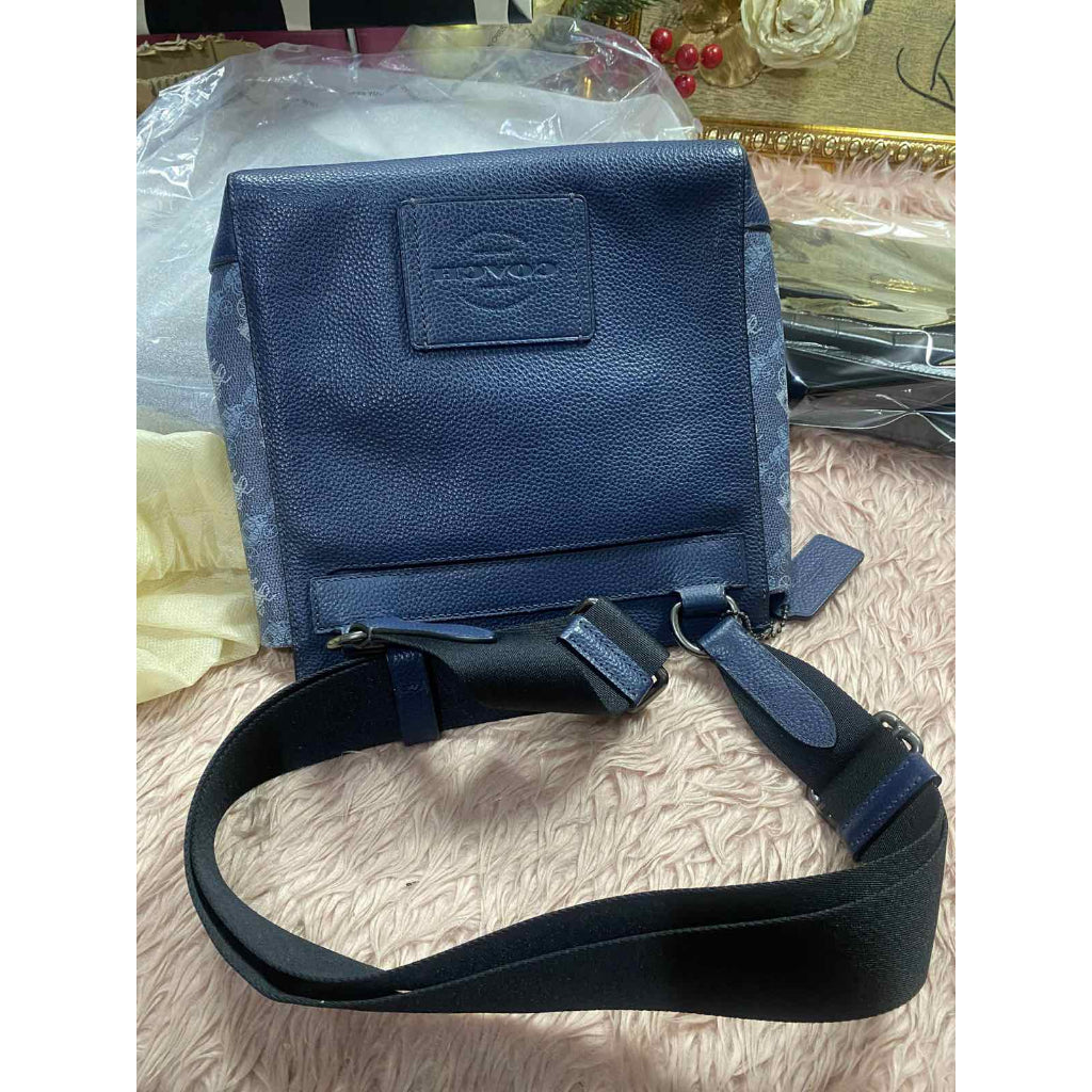 ORIG Preloved CCH Hudson Men Crossbody Blue Bag with horse print