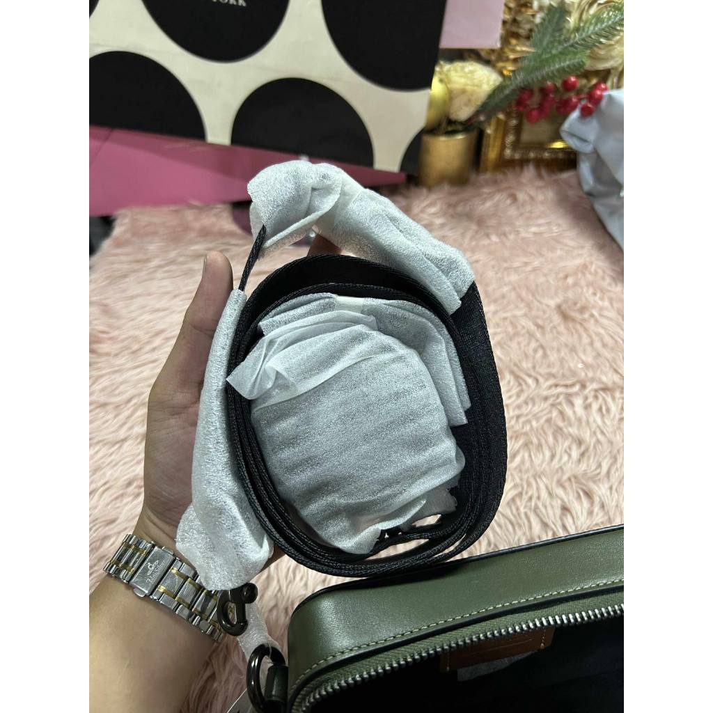 ORIG & IMPORTED CCH Charter Slim Crossbody Men Green Bag In Signature Camo Print with pouch