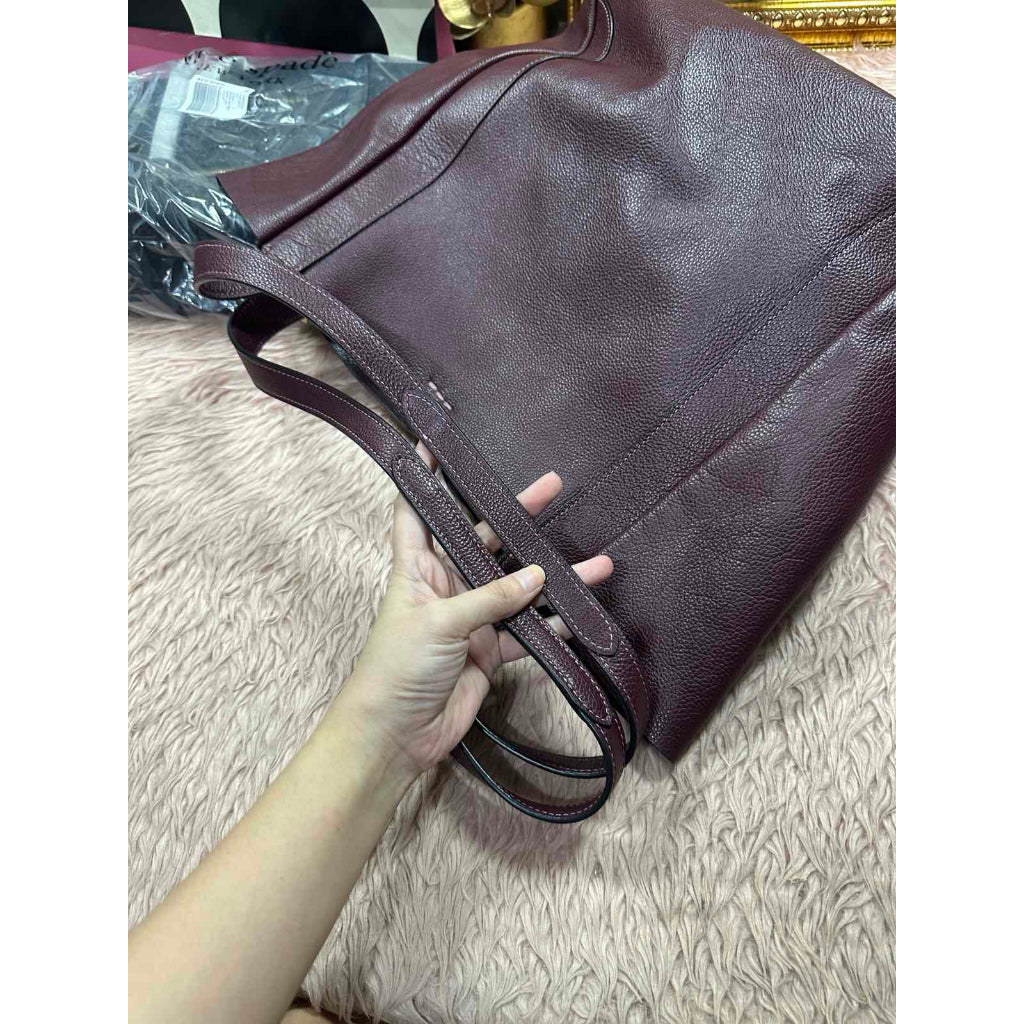 ORIG Preloved CCH Large Hadley Tote Bag Merlot Maroon Red