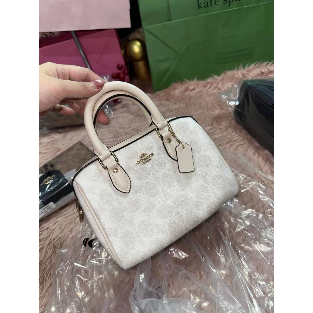 ORIG & IMPORTED CCH Mini Rowan Crossbody Small White Bag In Signature Canvas