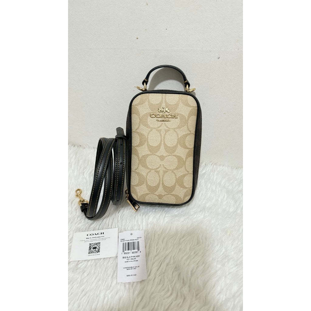 ORIG Preloved CCH Eva Phone Small Crossbody Bag In Colorblock Signature Canvas