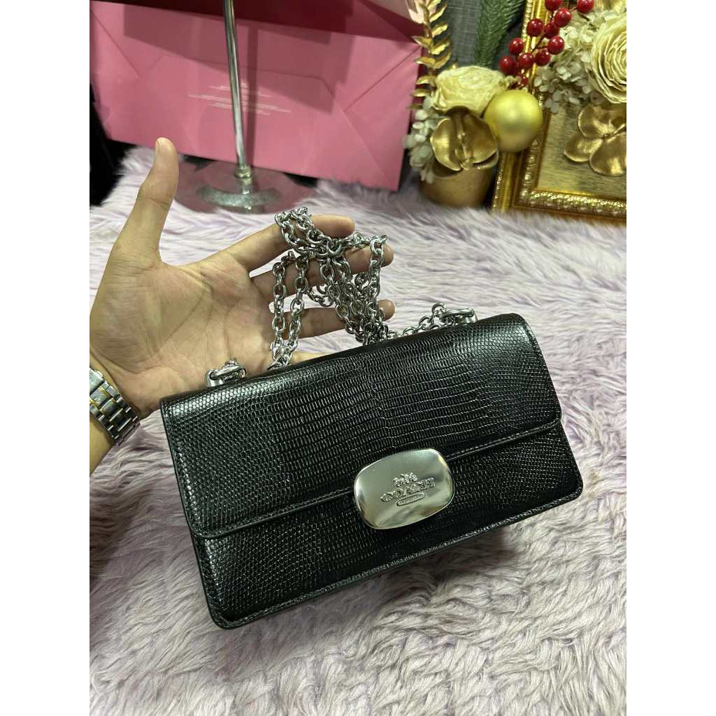ORIG Preloved CCH Eliza Flap Crossbody Small Black Chain Bag