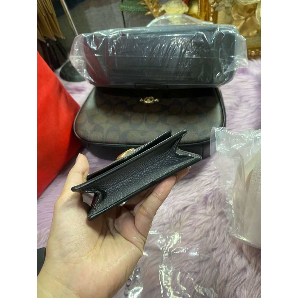 ORIG & IMPORTED CCH Card Case Small Flap Brown/Gray Wallet