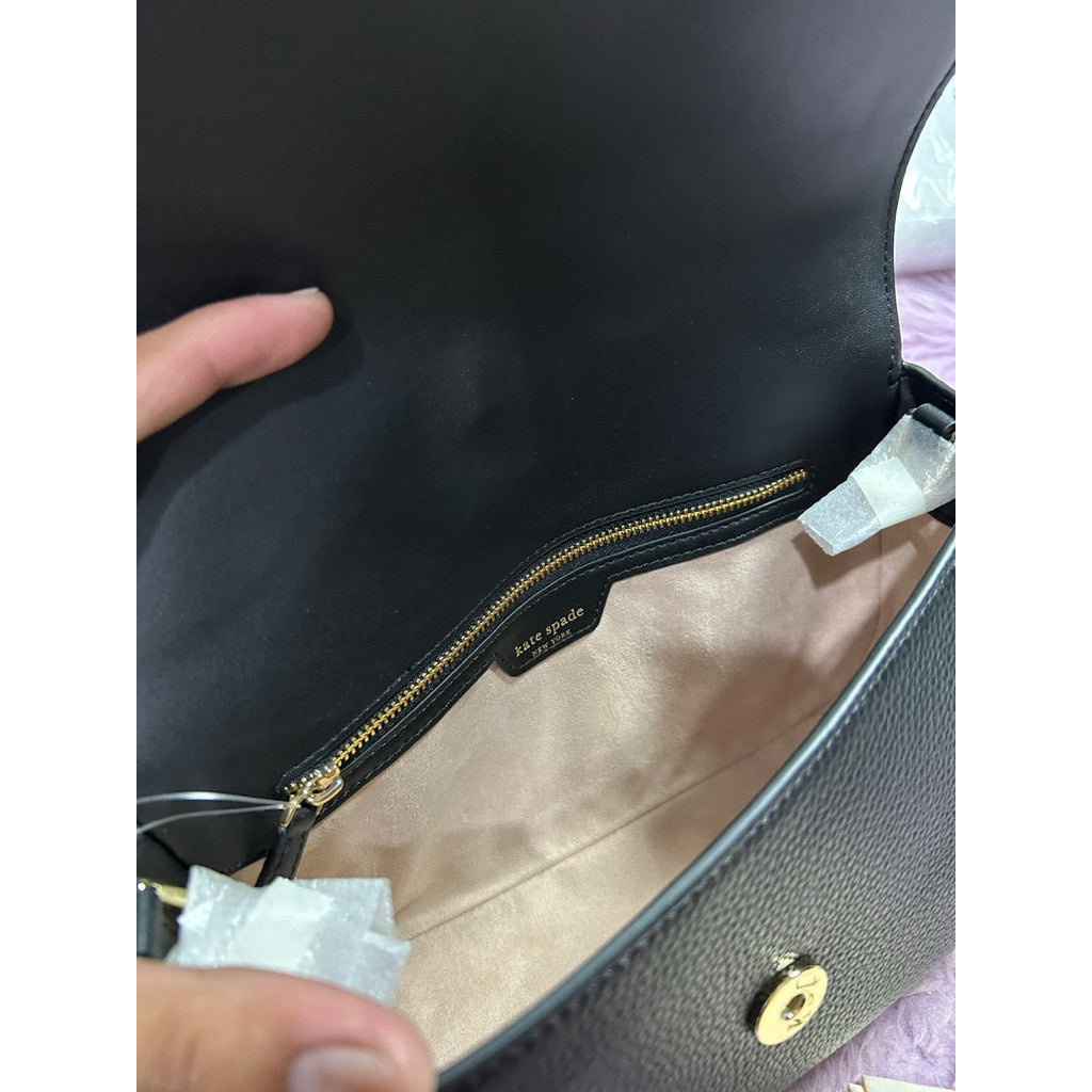 ORIG & IMPORTED KS Knott Top-handle Crossbody Small Black Bag