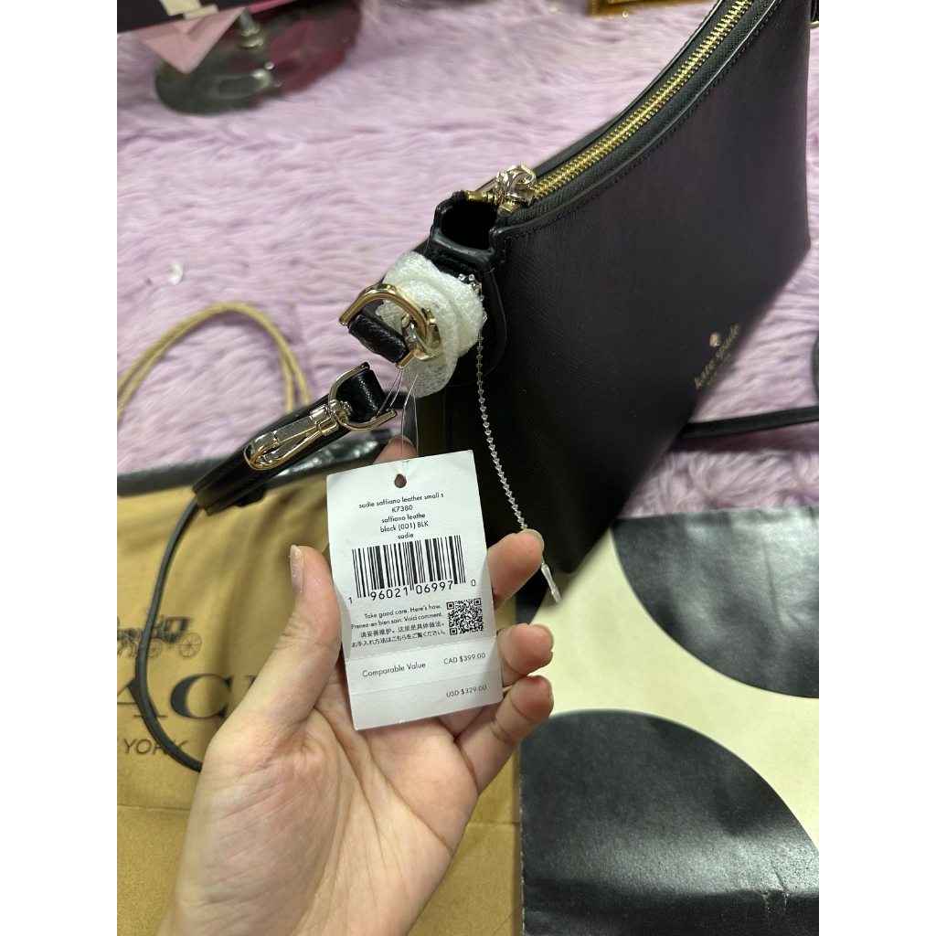ORIG & IMPORTED KS Sadie Leather Crossbody Shoulder Black Bag