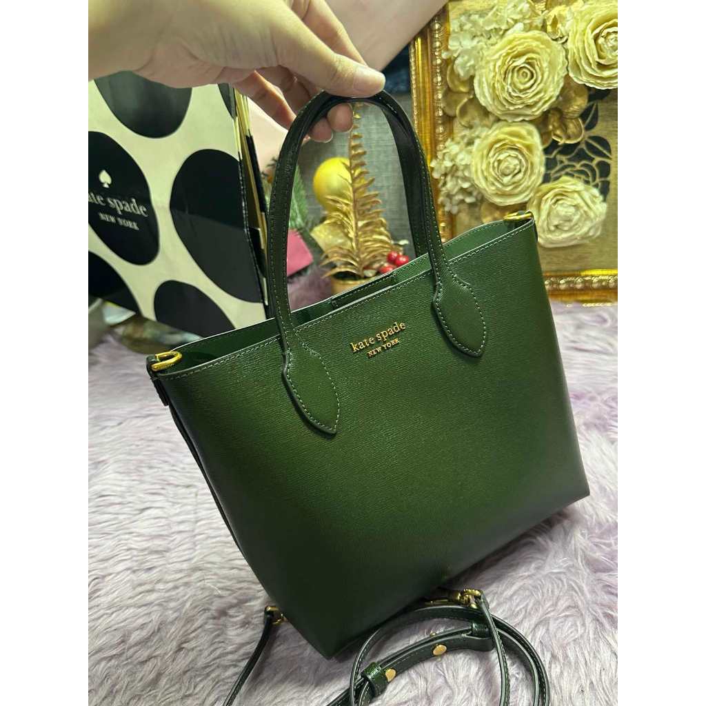 ORIG Preloved KS Retail Bleecker Medium Tote Green Top Handle Bag
