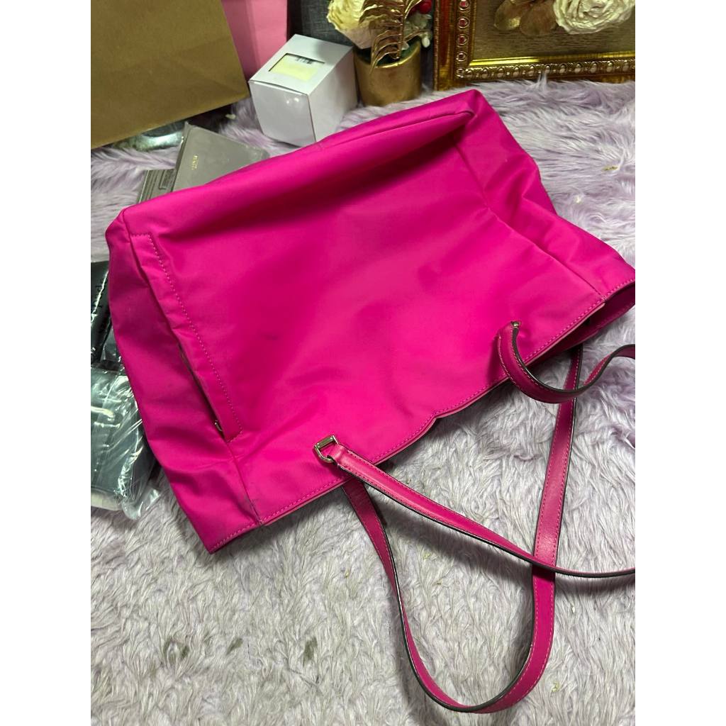 ORIG Preloved KS Jae Large Nylon Pink Tote Bag