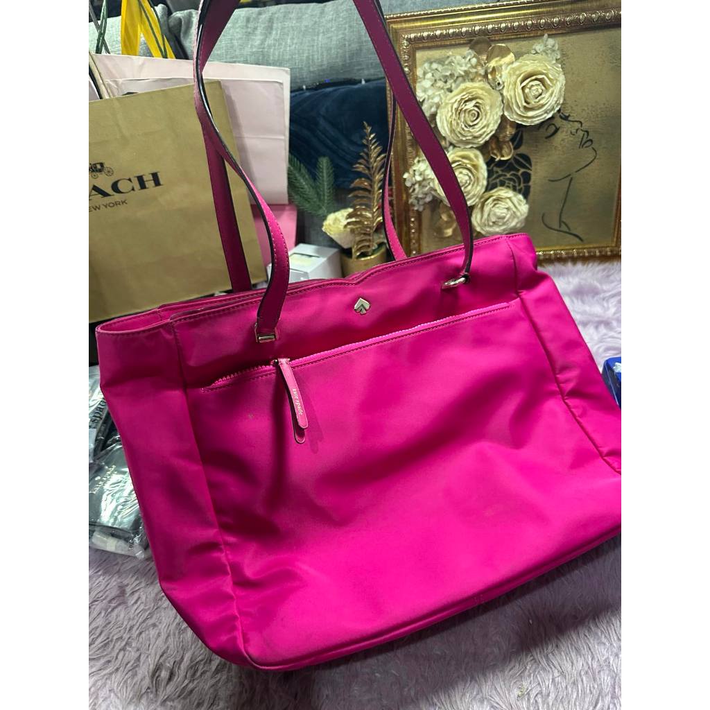 ORIG Preloved KS Jae Large Nylon Pink Tote Bag
