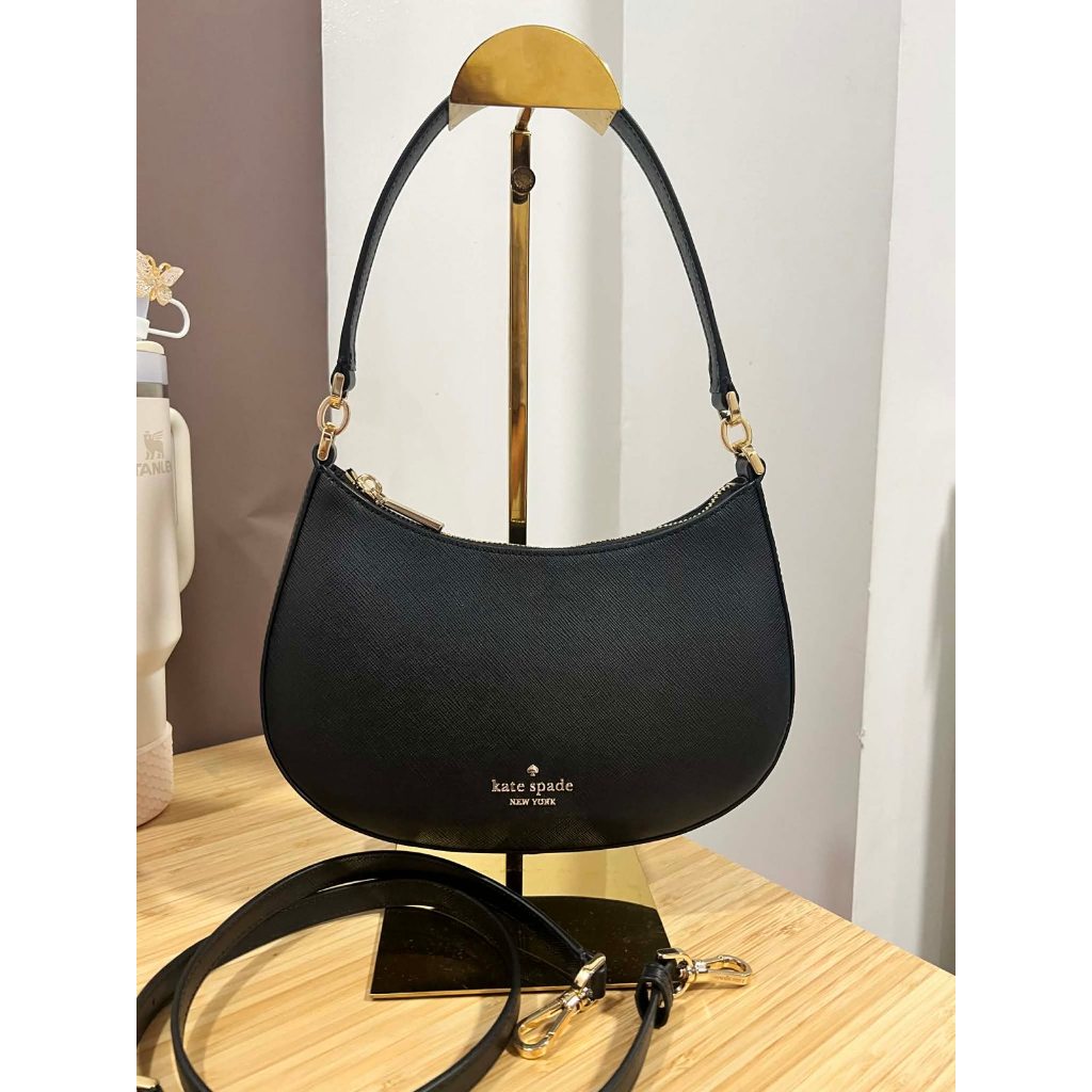 ORIG Preloved KS Paige Convertible Medium Crossbody Black Bag