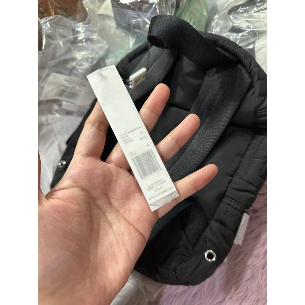 ORIG & IMPORTED MJ Nylon Quilted Mini Backpack Black Bag