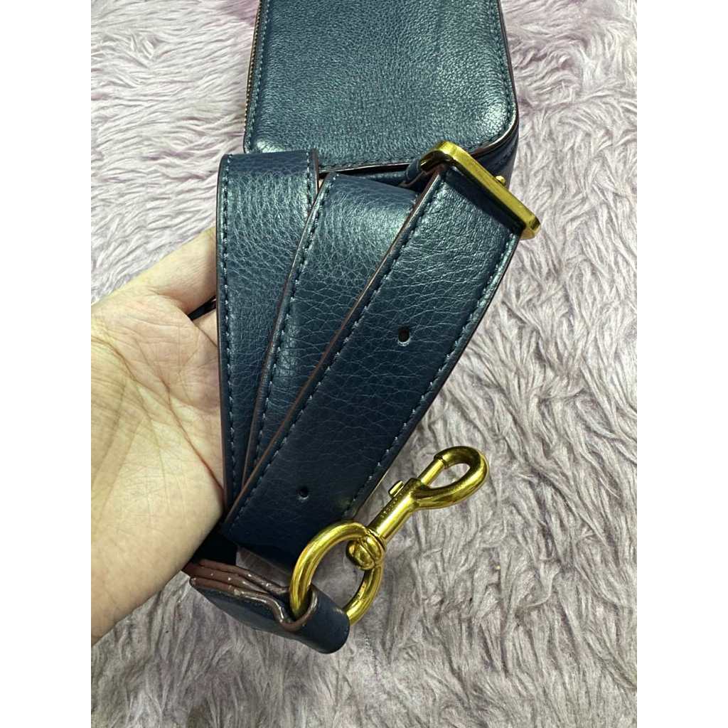 ORIG Preloved MJ RARE Snapshot Calfskin Recruit Camera Navy Blue Bag