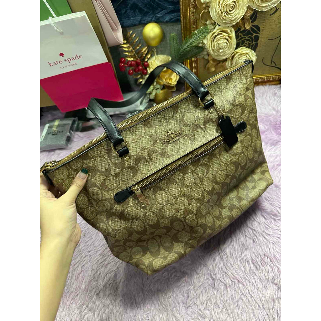 ORIG Preloved CCH Gallery Large Tote Khaki Brown Bag