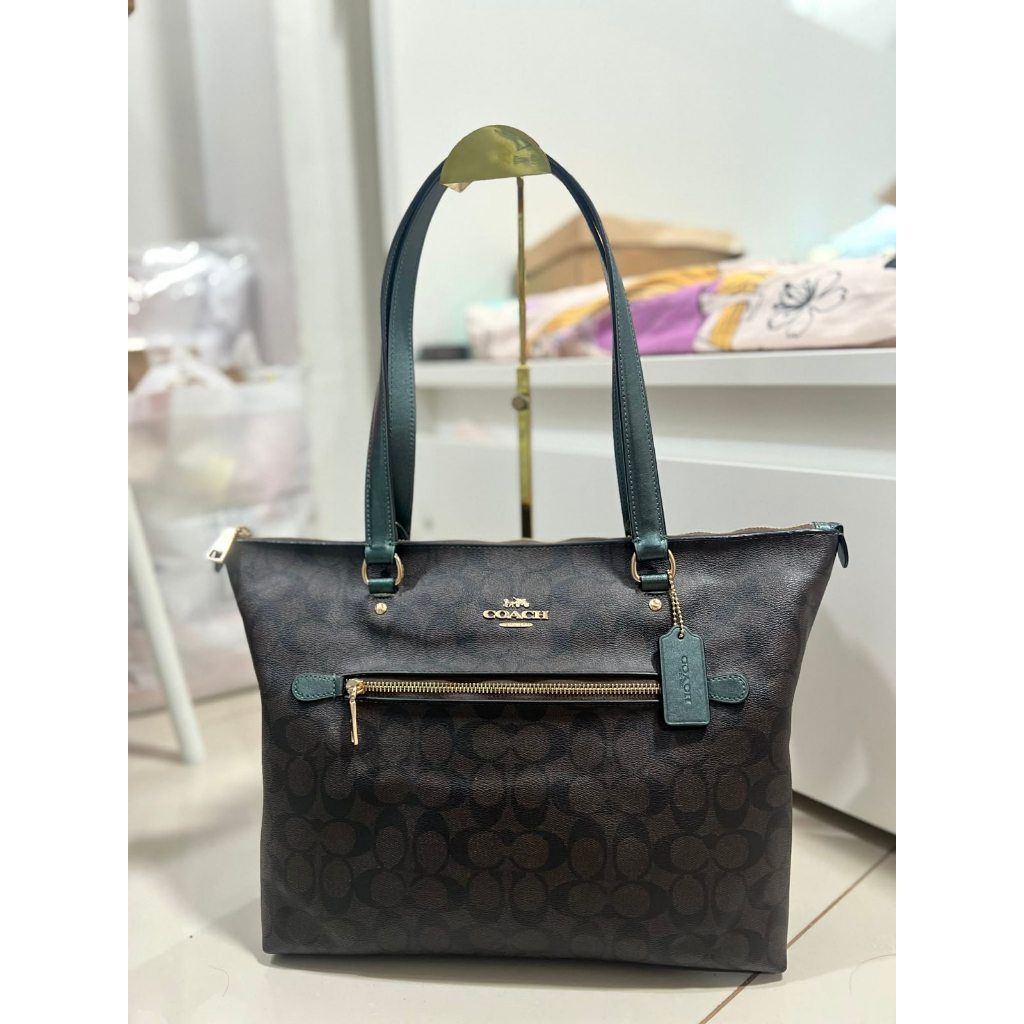 ORIG Preloved CCH Gallery Tote Large Brown/Green Bag