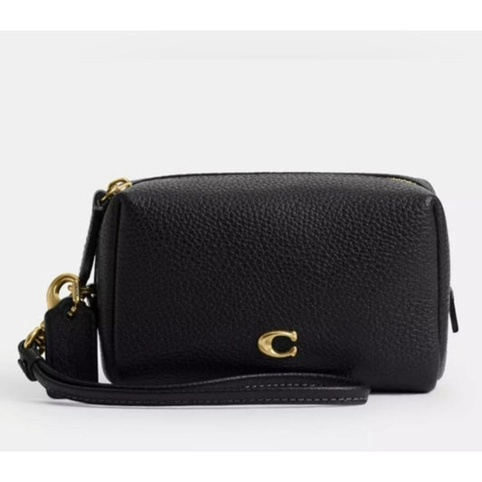 ORIG & IMPORTED CCH Essential Retail Mini Cosmetic Case Black Pouch Wristlet