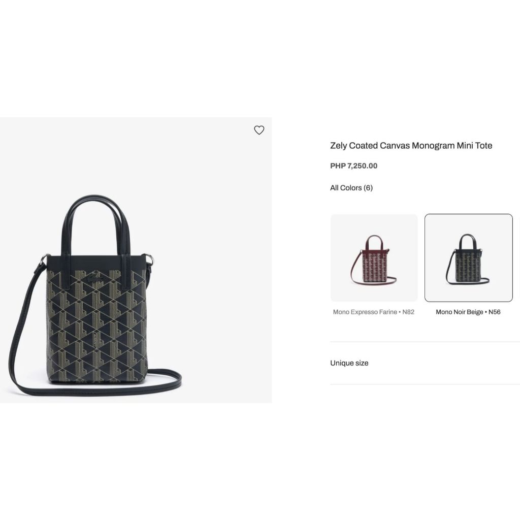 ORIG & IMPORTED LCT Zely Coated Canvas Monogram Mini Tote Black Bag