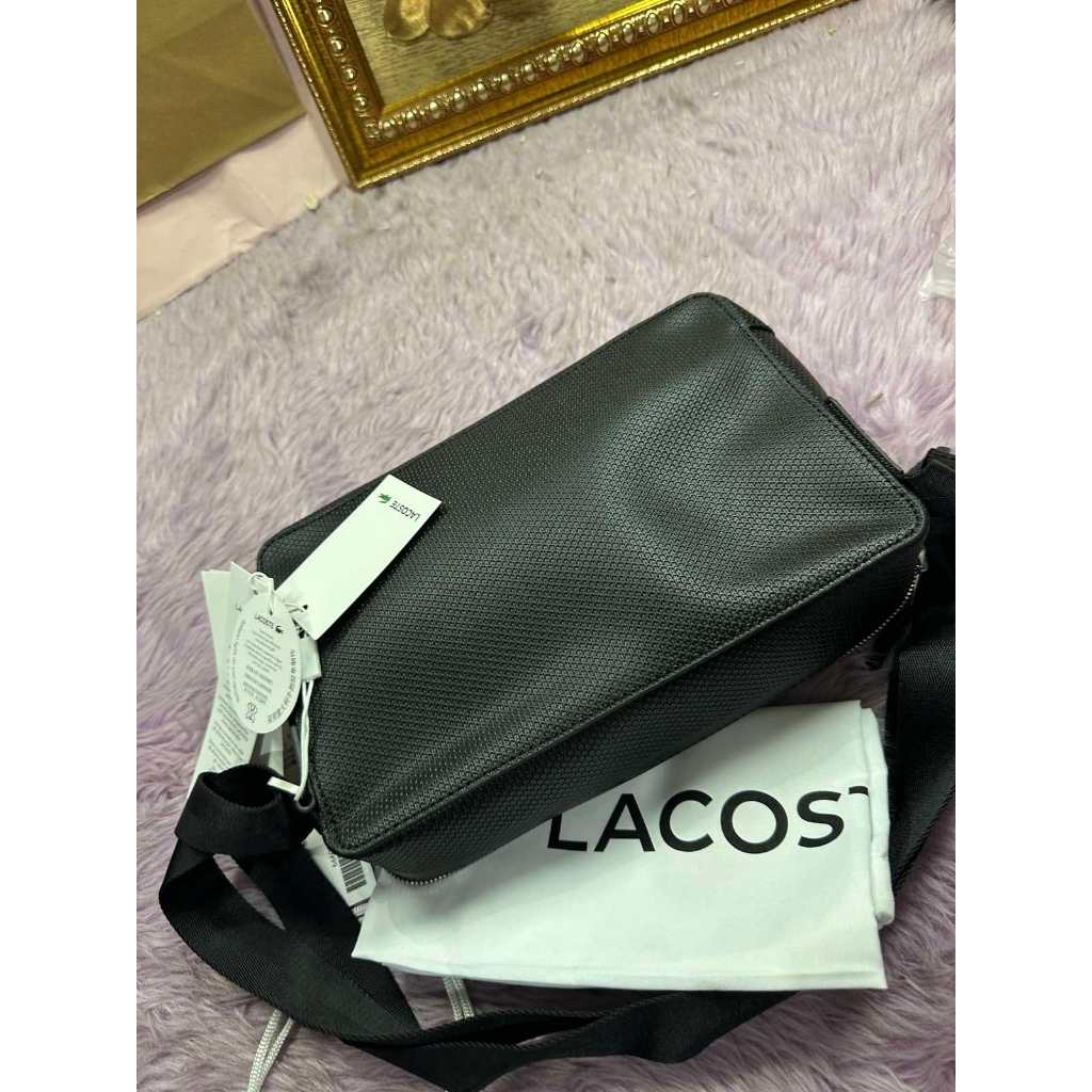 ORIG & IMPORTED LCT Large Chantaco Matte Leather Crossbody Black Bag