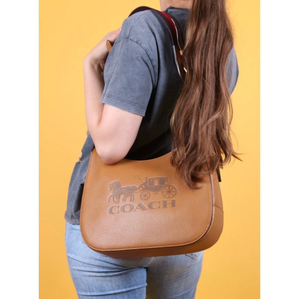 ORIG Preloved Coach Jes Hobo Large Brown Shoulder Bag