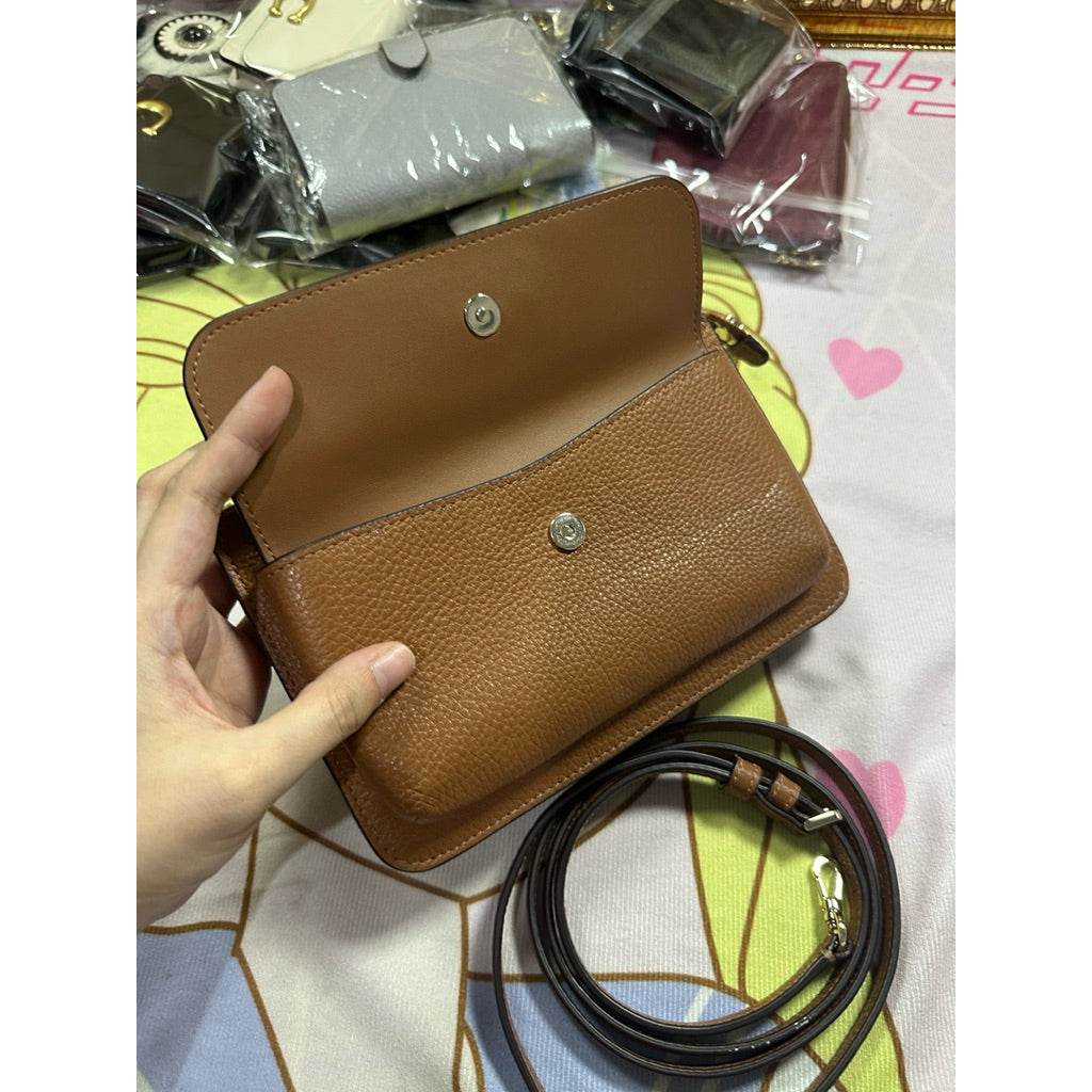 ORIG Preloved KS Leila Small Slim Crossbody Phone Brown Bag