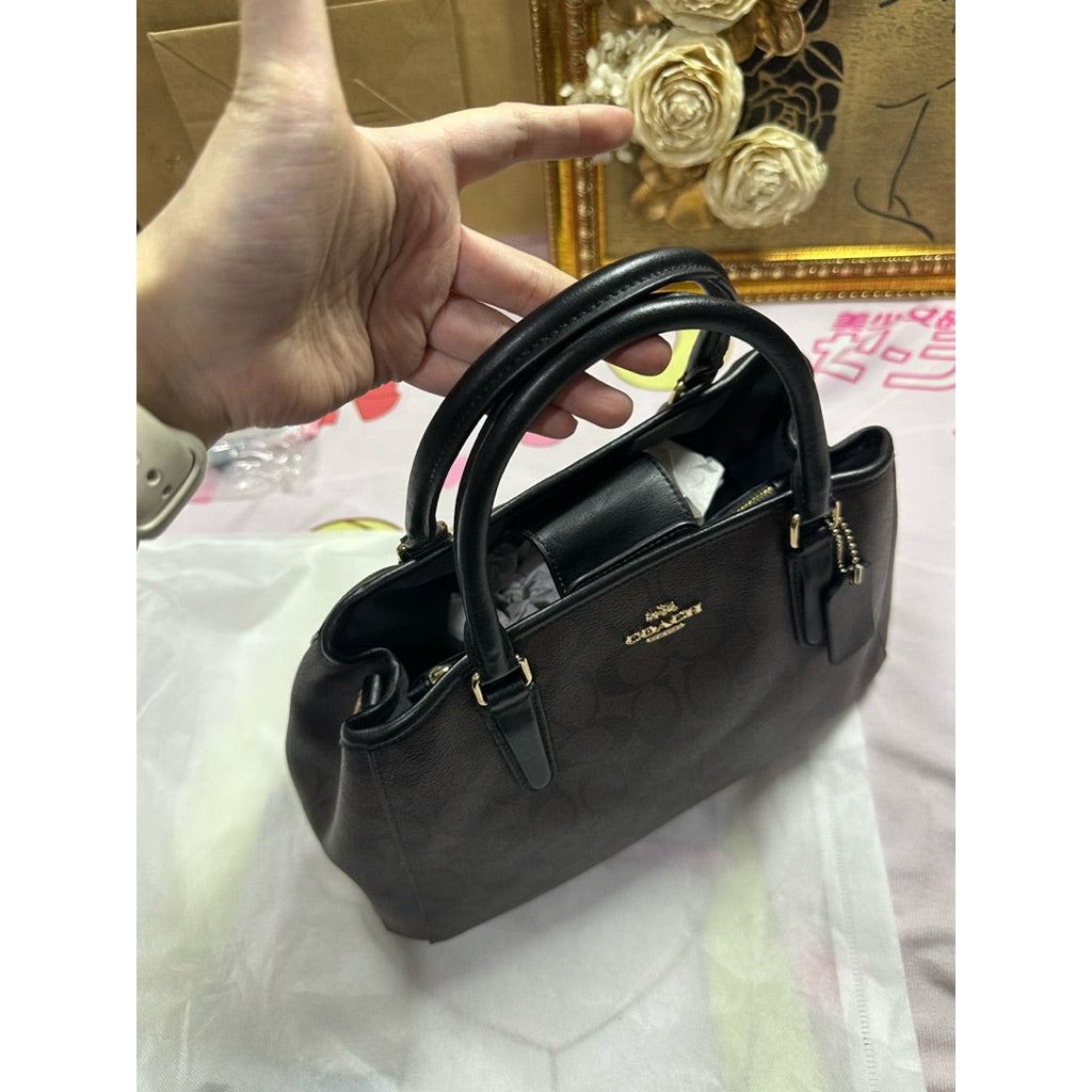 ORIG Preloved RARE CCH Margot Carryall Signature Brown Black Satchel Bag