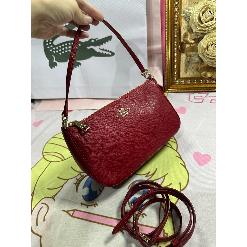 ORIG Preloved CCH Top Handle with 2 straps Red Shoulder Bag