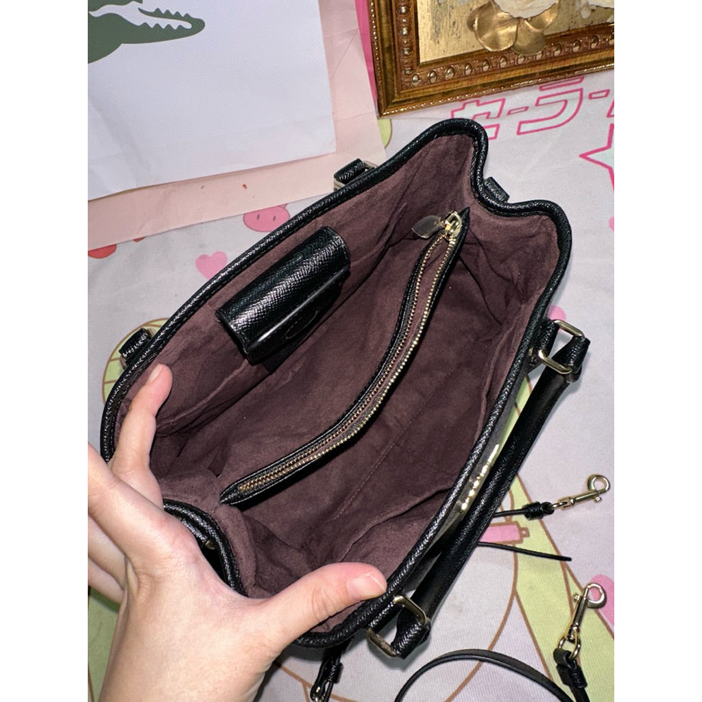ORIG Preloved RARE CCH Margot Carryall Leather Satchel Black bag