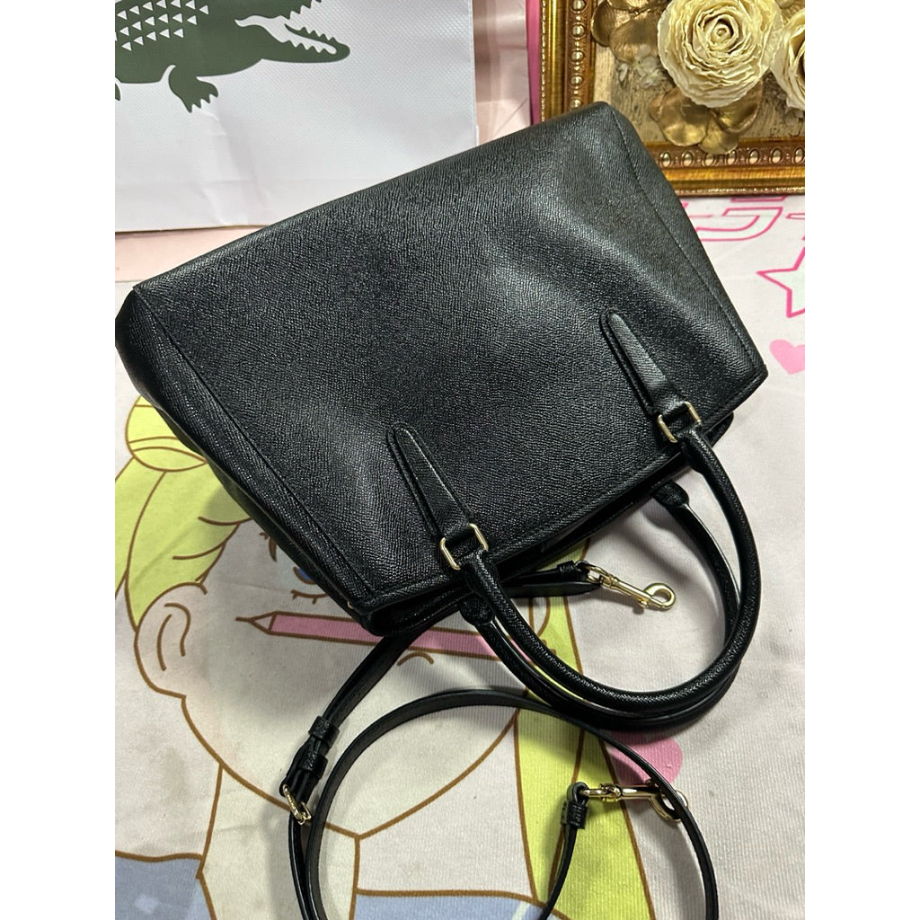 ORIG Preloved RARE CCH Margot Carryall Leather Satchel Black bag
