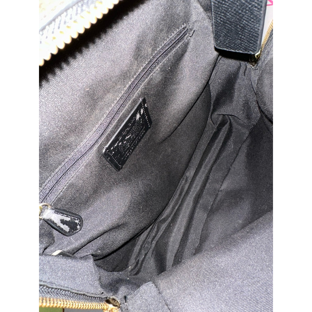 ORIG Preloved RARE CCH Jordyn Backpack Black/Brown Bag In Signature Canvas