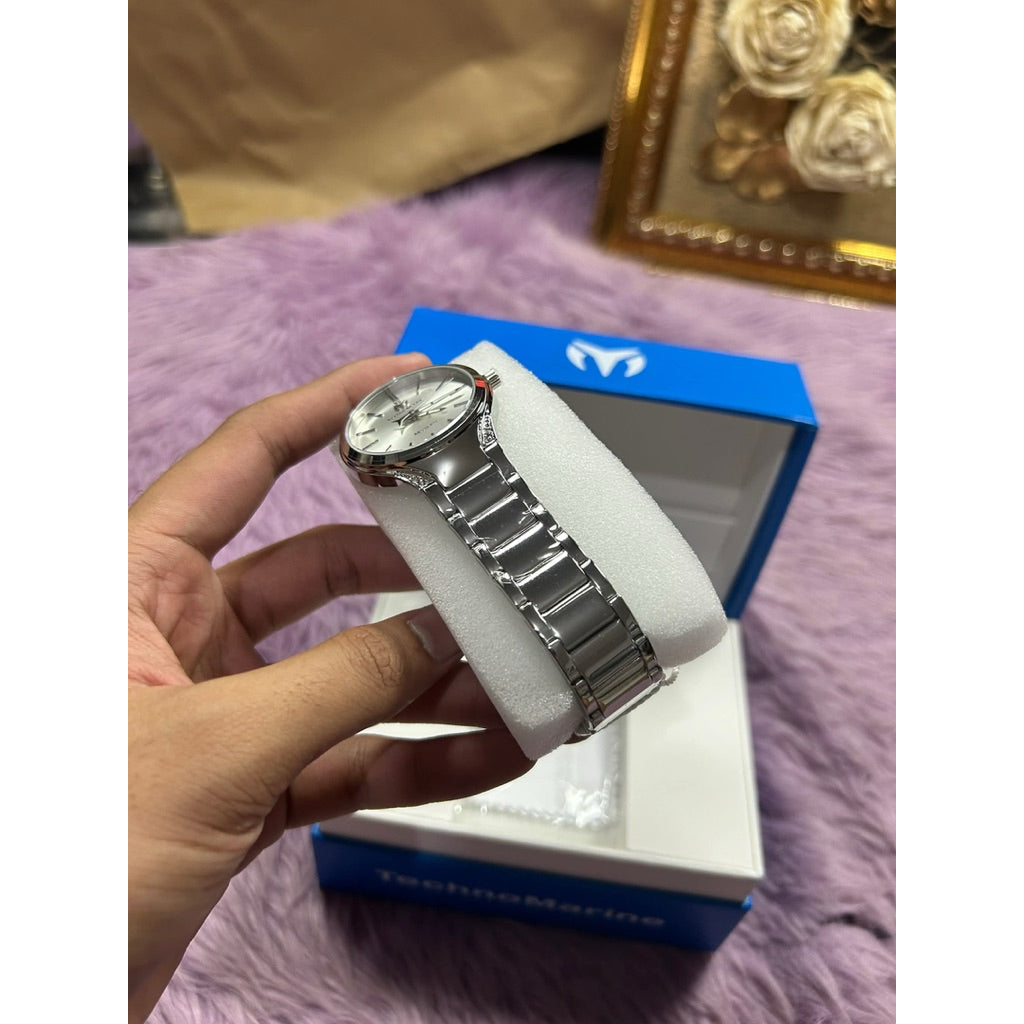 ORIG & IMPORTED Technomarine MoonSun 38mm TM-117035 Silver Lady's Watch