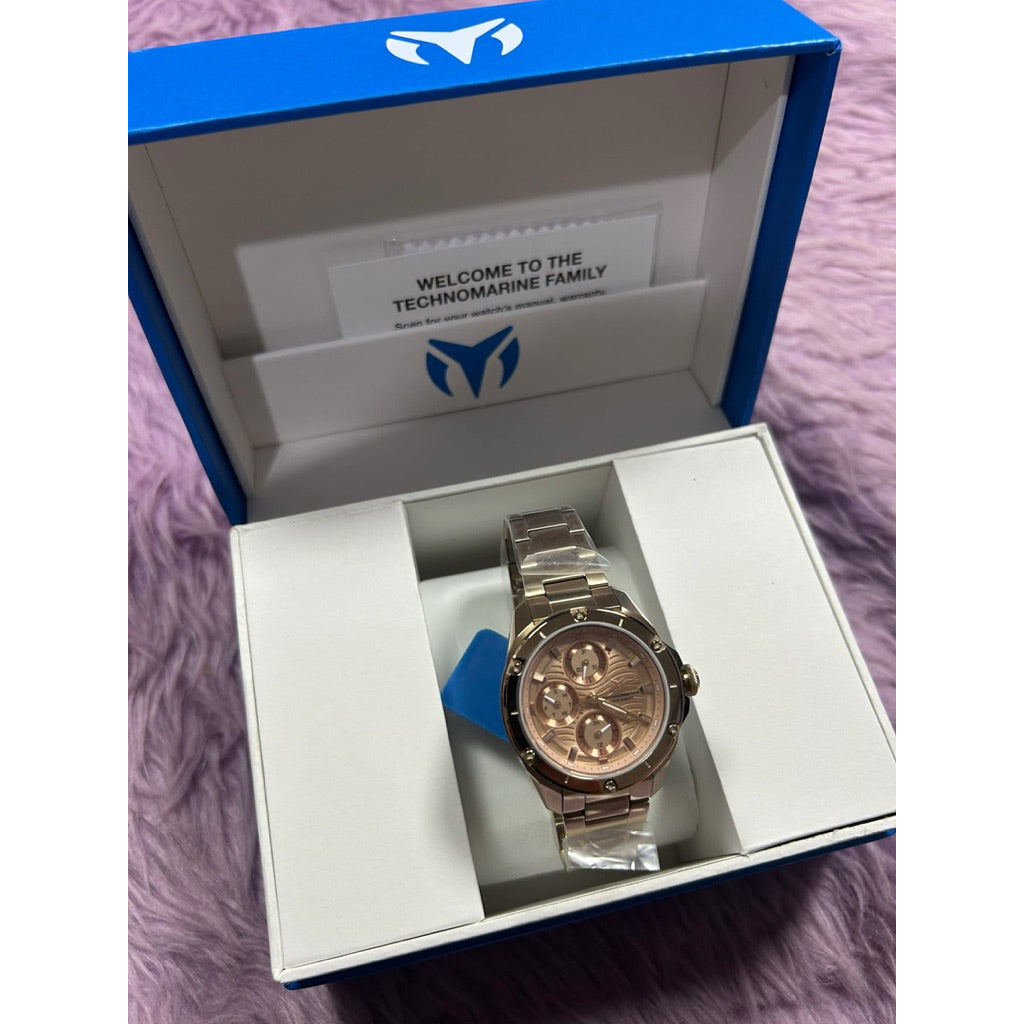 ORIG & IMPORTED Technomarine OCEANICO 36mm TM-325011 Rose Gold Lady's Watch