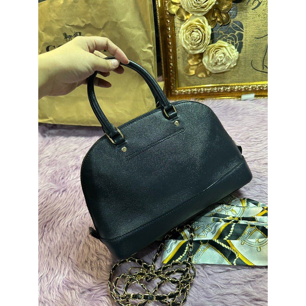 ORIG Preloved CCH Mini Sierra Dome Satchel Navy Blue Bag
