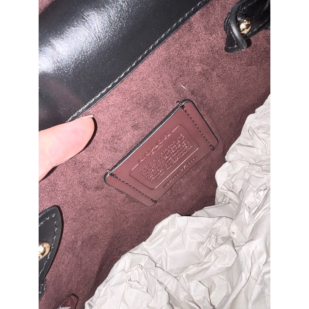 ORIG & IMPORTED RARE CCH Jace Crossbody Flap Bag In Signature Canvas F79990 Black/Brown
