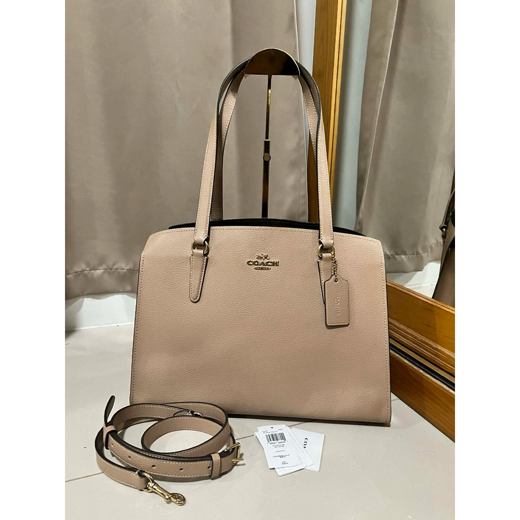 ORIG Preloved RARE CCH Tatum Carryall Large Taupe Tote Bag