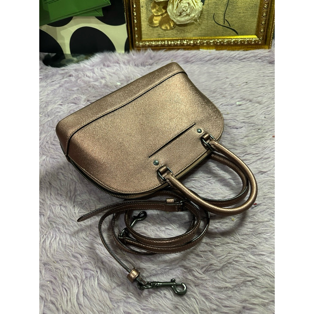 ORIG Preloved CCH Mini Sierra Satchel Dome Metallic Dark Blush/Bronze Bag