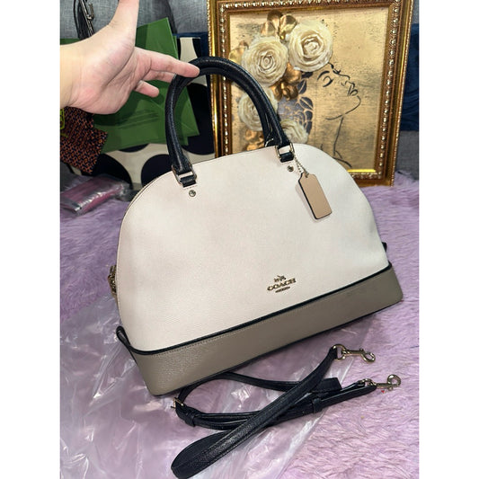 ORIG Preloved CCH Large Sierra Dome Satchel White Bag