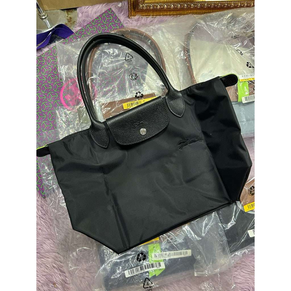 ORIG & IMPORTED Longchamp LC Le Pliage Medium Long Handle Nylon Tote Bag