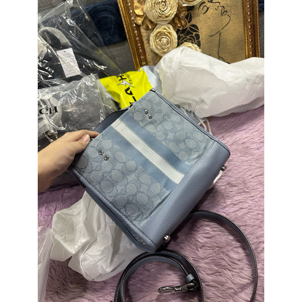 ORIG Preloved CCH Dempsey Tote Bag 22 Light Blue