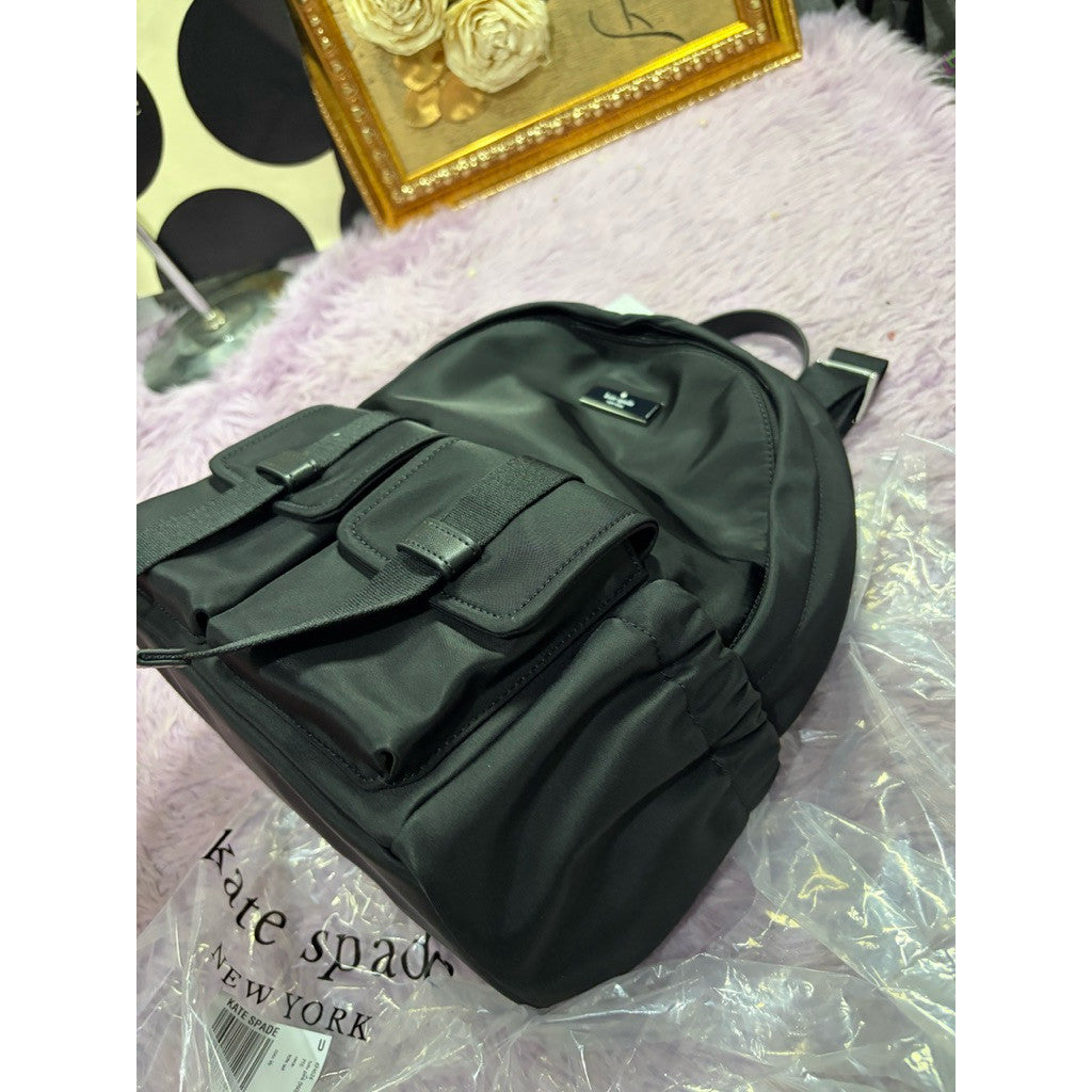 ORIG & IMPORTED KS Cargo Medium & Large Nylon Black Backpack Bag