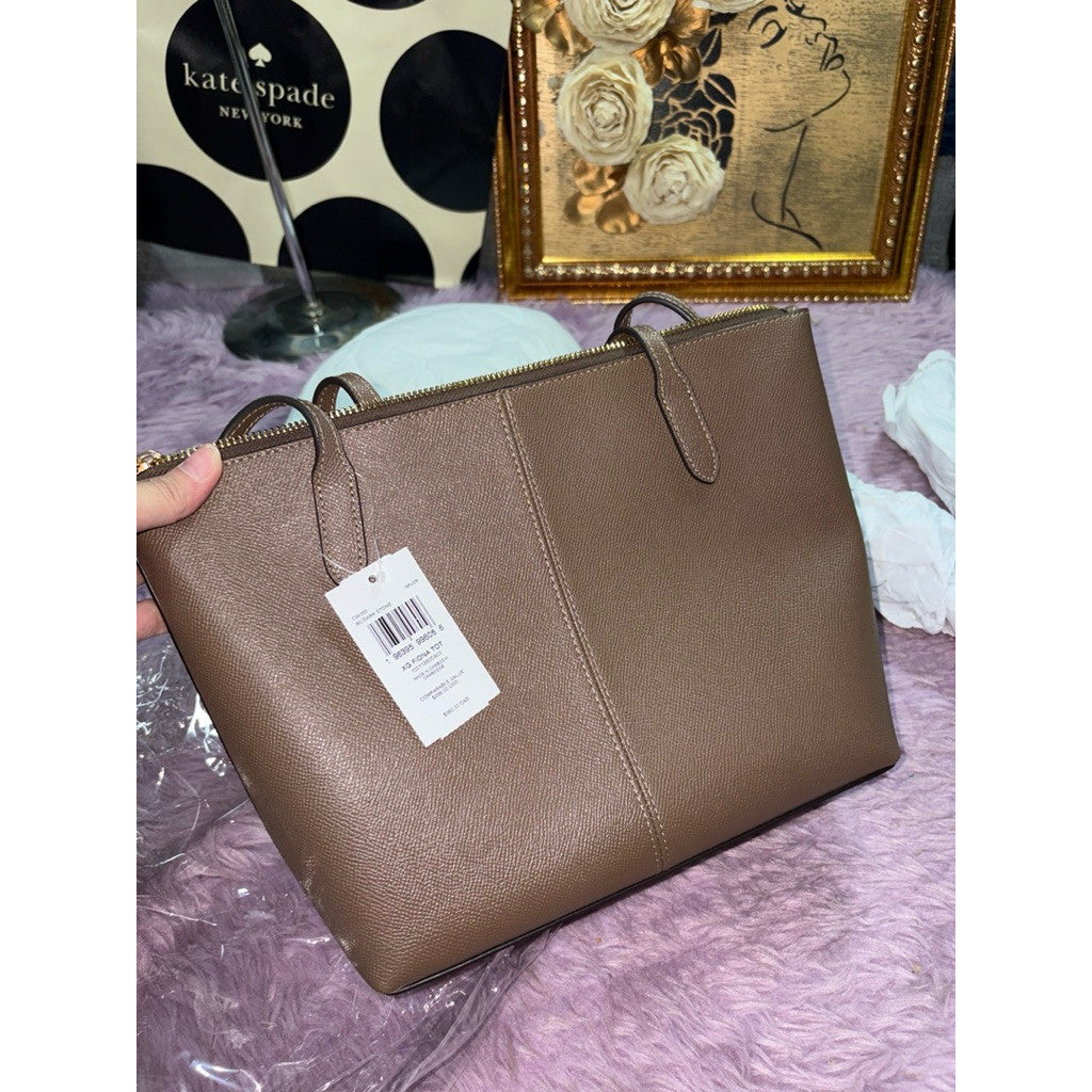 ORIG & IMPORTED CCH Fiona Zip Small Tote Bag Dark Stone/Brown