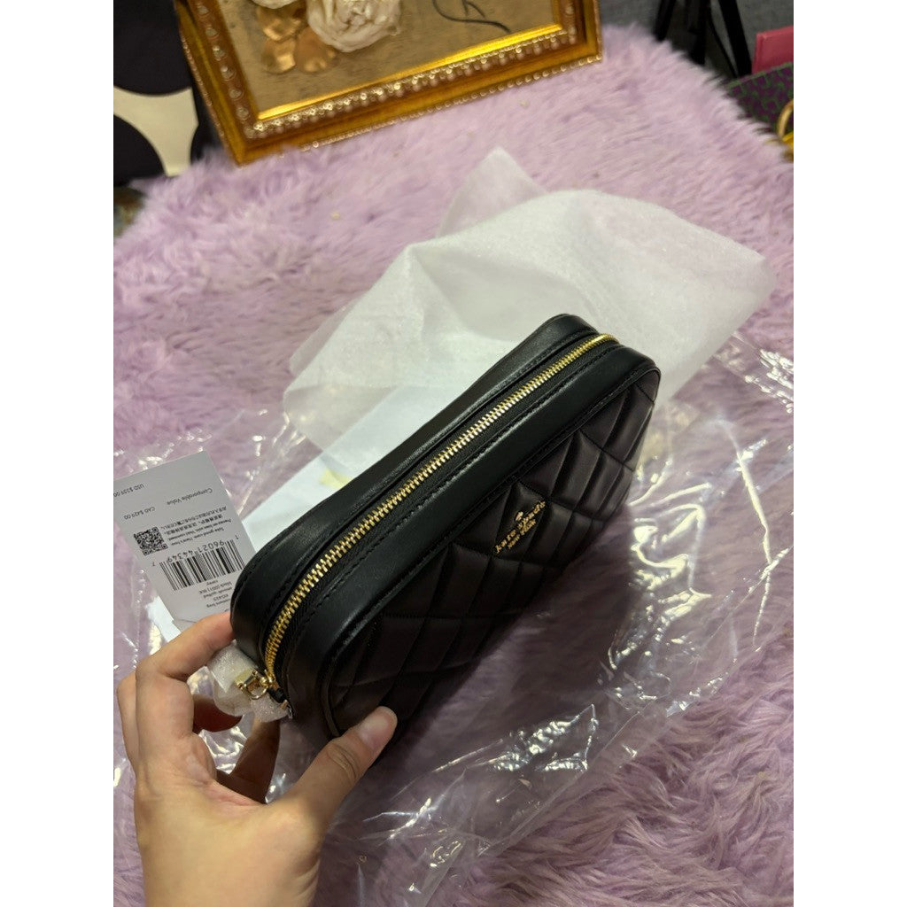 ORIG & IMPORTED KS Carey Quilted Leather Small Camera Bag Black