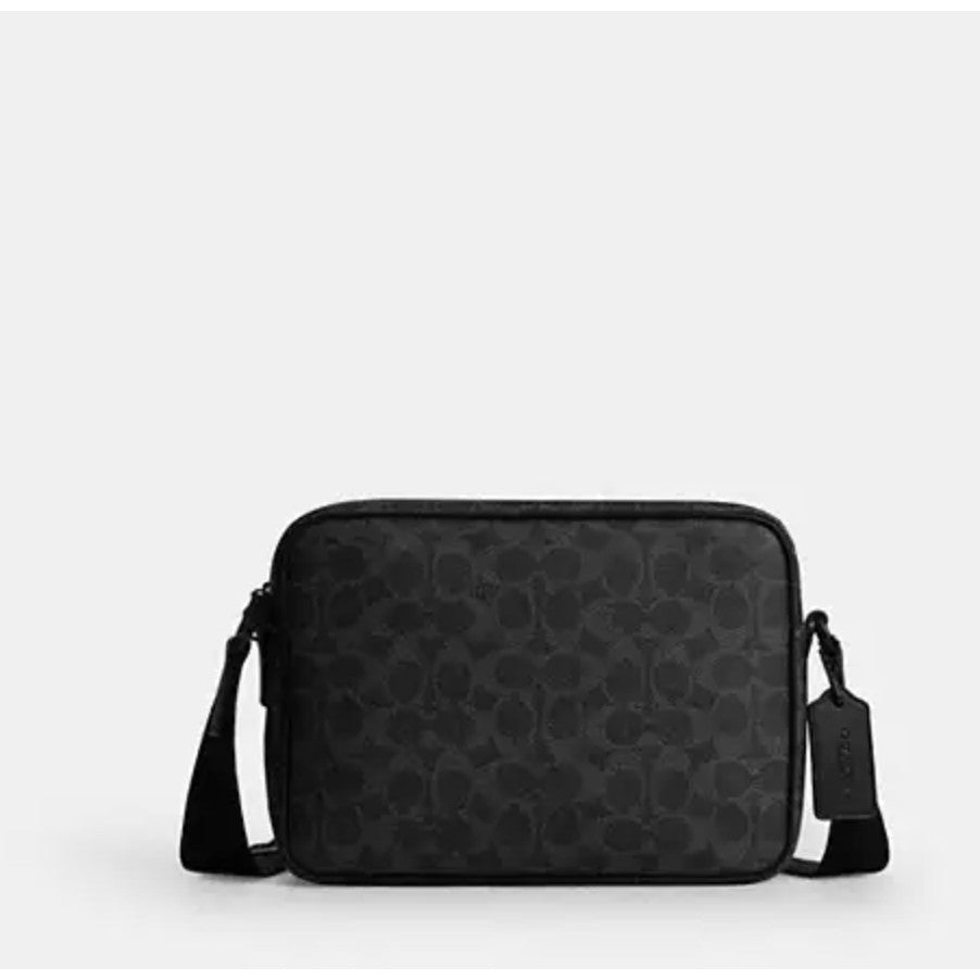 ORIG & IMPORTED CCH Retail Colton 25 Crossbody Men's Ipad Bag In Signature Canvas Black/Khaki
