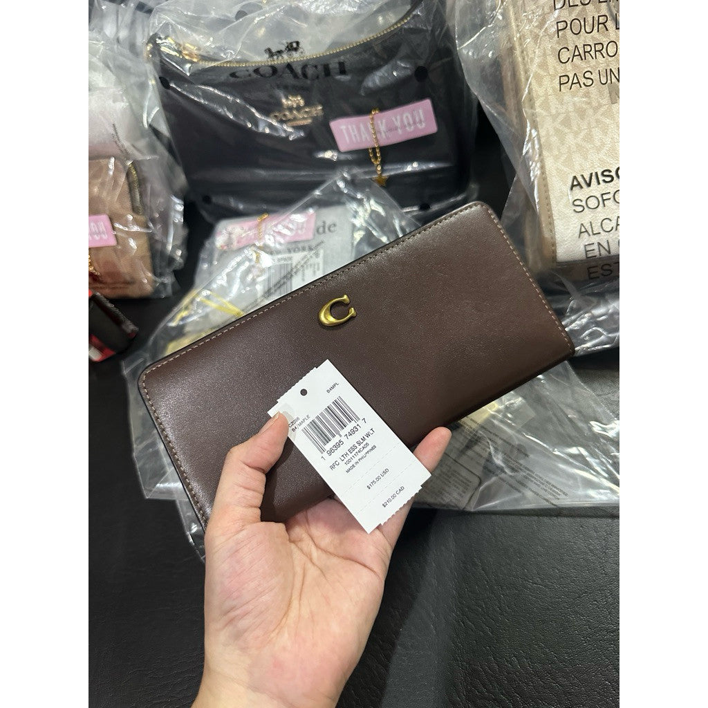 ORIG & IMPORTED Retail CCH Essential Slim Long Brown/Black Wallet