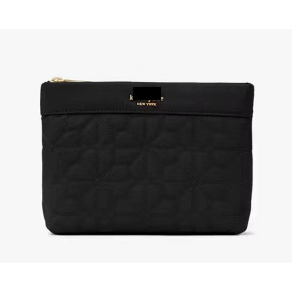 ORIG KSNY Quilted Cosmetic Pouch Black