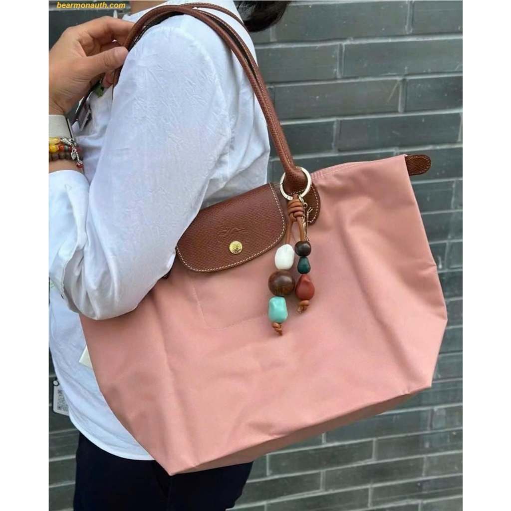 ORIG & IMPORTED ROSETTE PINK Longchamp LC Le Pliage Nylon Tote Bag