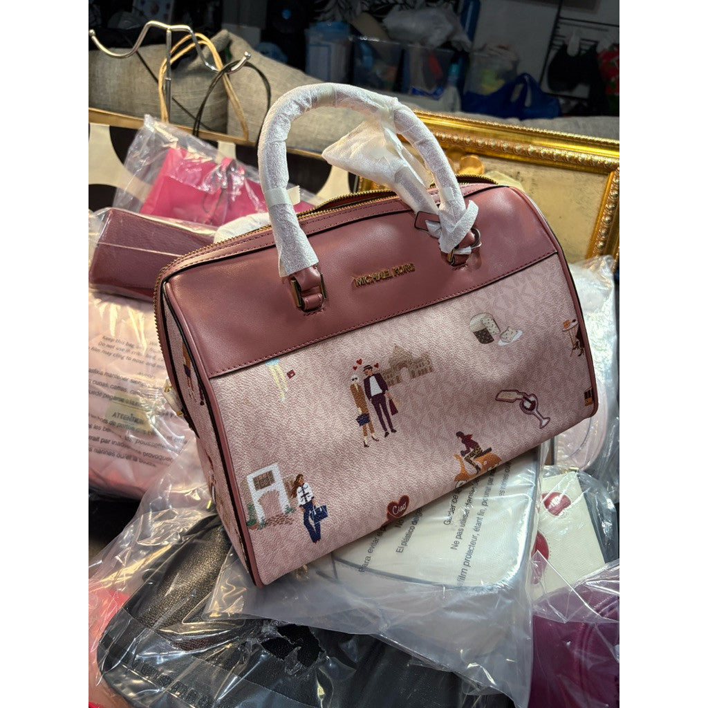 ORIG & IMPORTED MK Jet Set Medium Duffle Bag Powder Pink