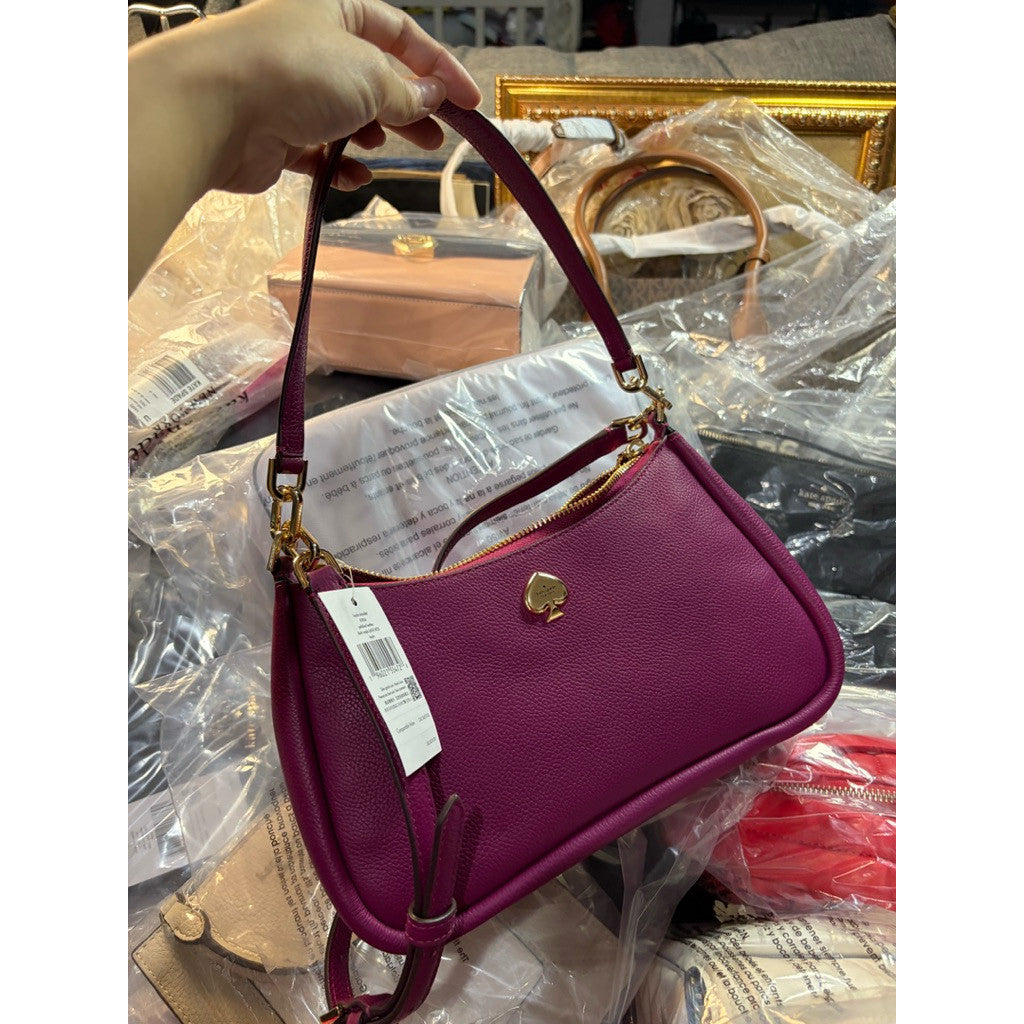 ORIG & IMPORTED KS Kayla Small Convertible Shoulder Bag Dark Raspberry Pink
