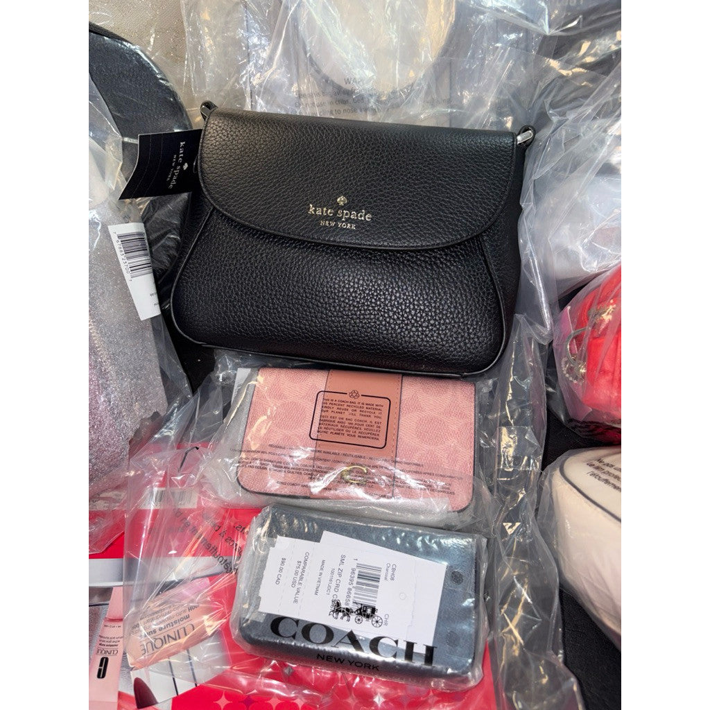ORIG & IMPORTED KS Monica Small Flap Crossbody Black Bag