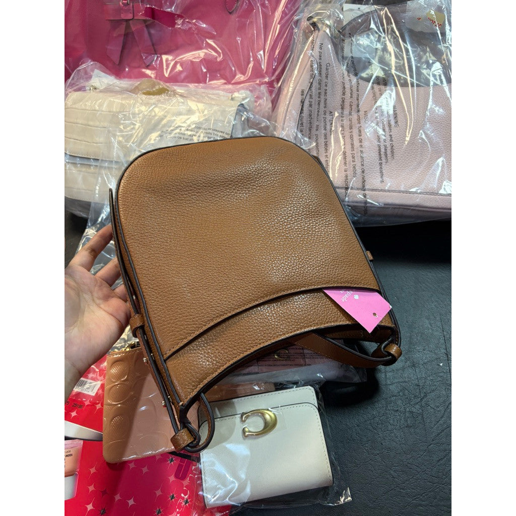 ORIG & IMPORTED KS Leila North South Crossbody Slim Brown Bag