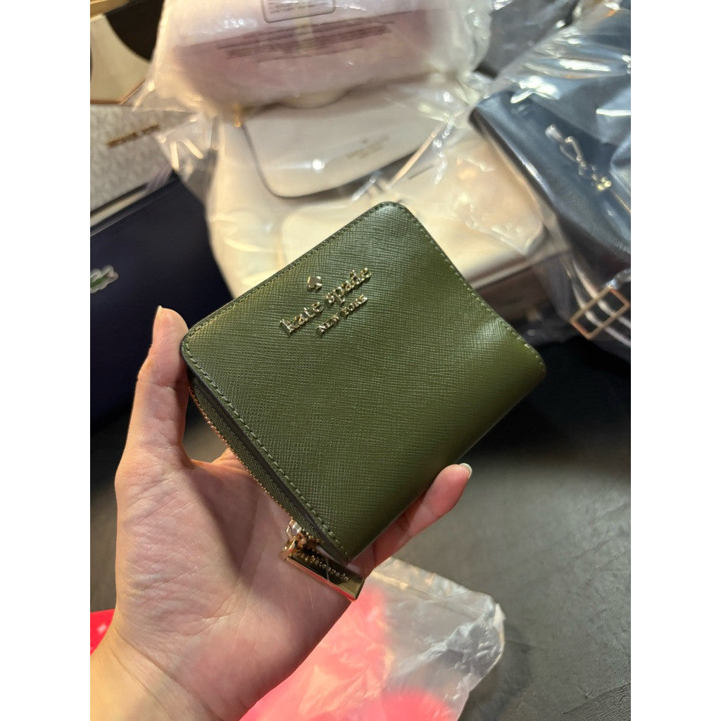 ORIG Preloved KS Small Zip Around Wallet in Enchanted Green