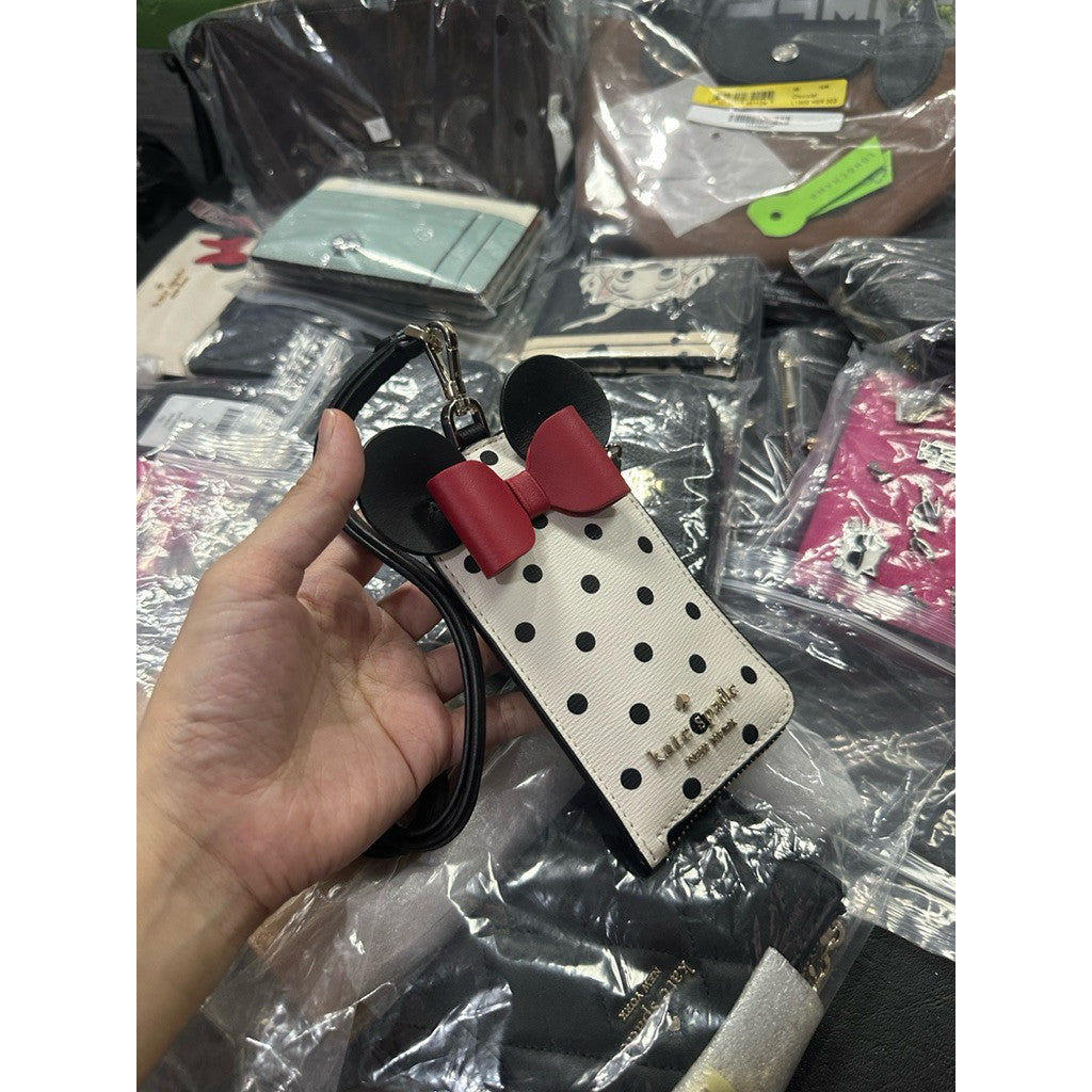 ORIG & IMPORTED KS Minnie Mouse Lanyard Cardholder Slim Wallet