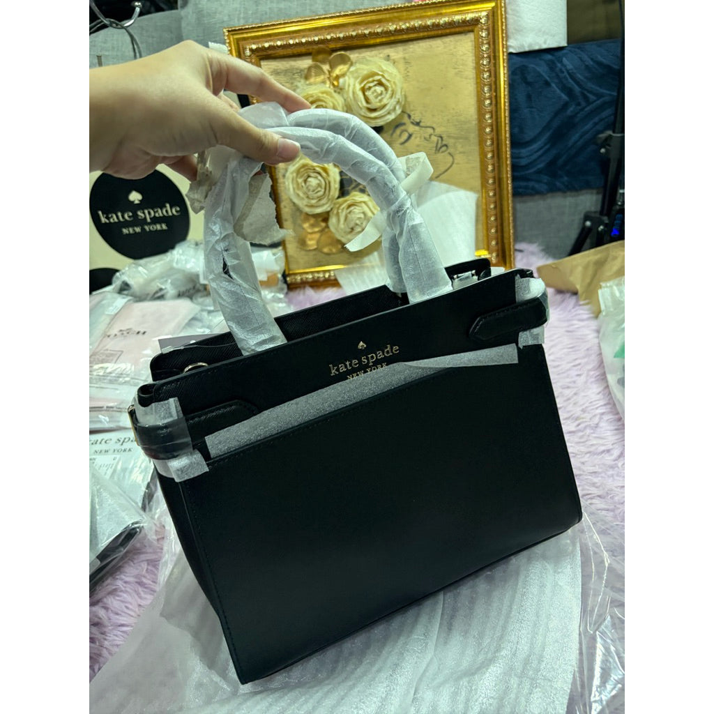 ORIG & IMPORTED KS Staci Medium Satchel Black Bag